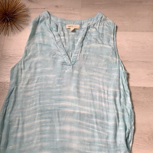 Cloth & Stone tie dye‎ blue sleeveless top blouse - Picture 3 of 8